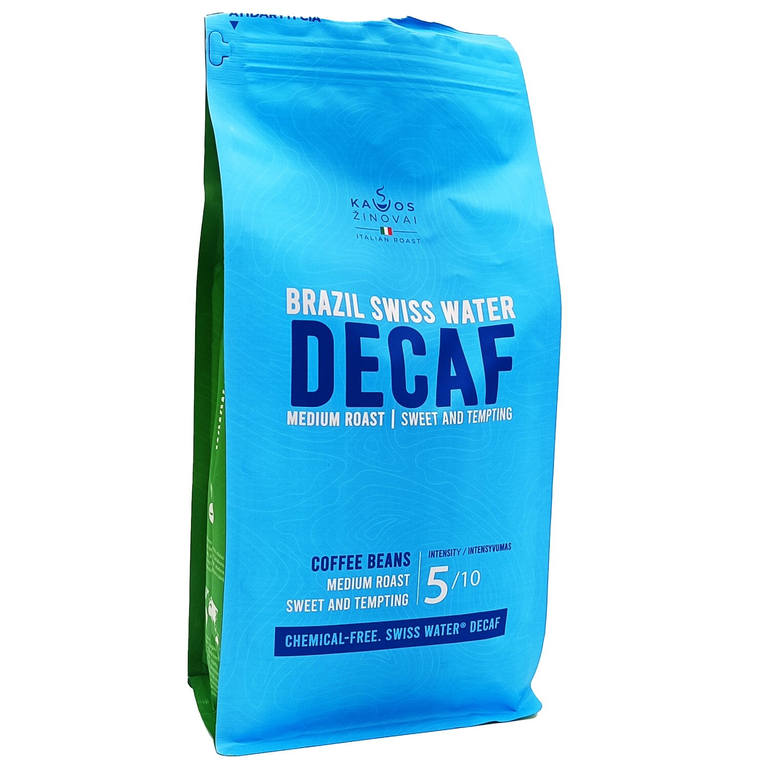 Kavos Pupelės be kofeino Brazil Swiss Water Decaf, 1 kg