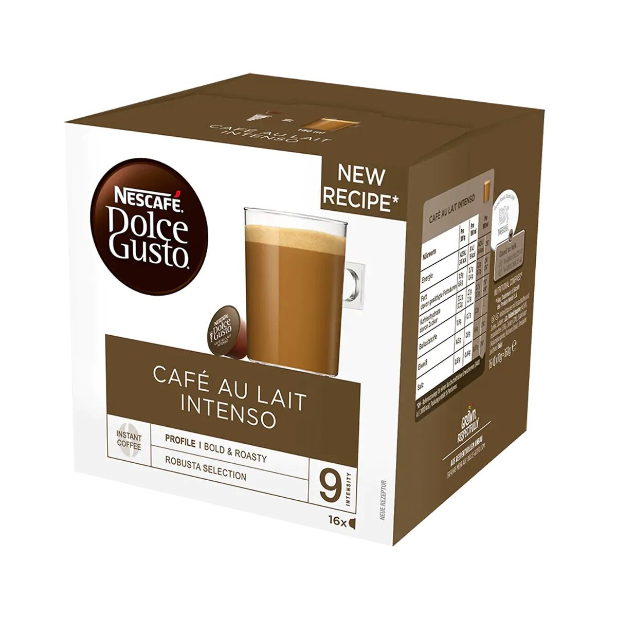 Kavos kapsulės NESCAFÉ Dolce Gusto Cafe Au Lait Intenso