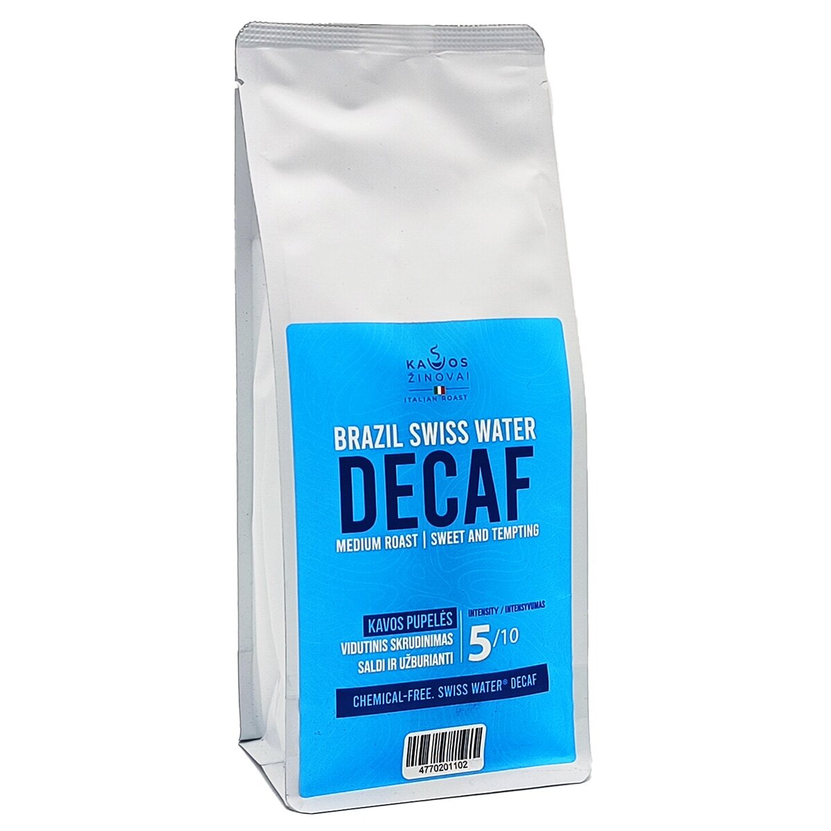 Kavos pupelės Brazil Swiss Water Decaf, 250 g