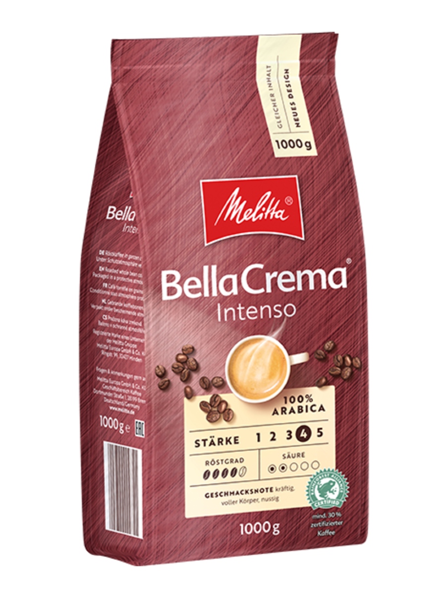 Kavos pupelės Melitta BellaCrema Intenso, 1 kg