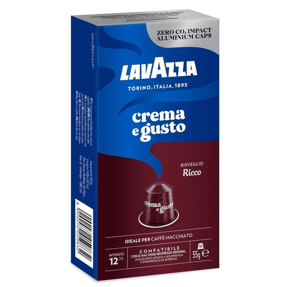 Kavos kapsulės suderinamos su Nespresso® Lavazza Crema e Gusto Ricco 10 vnt.