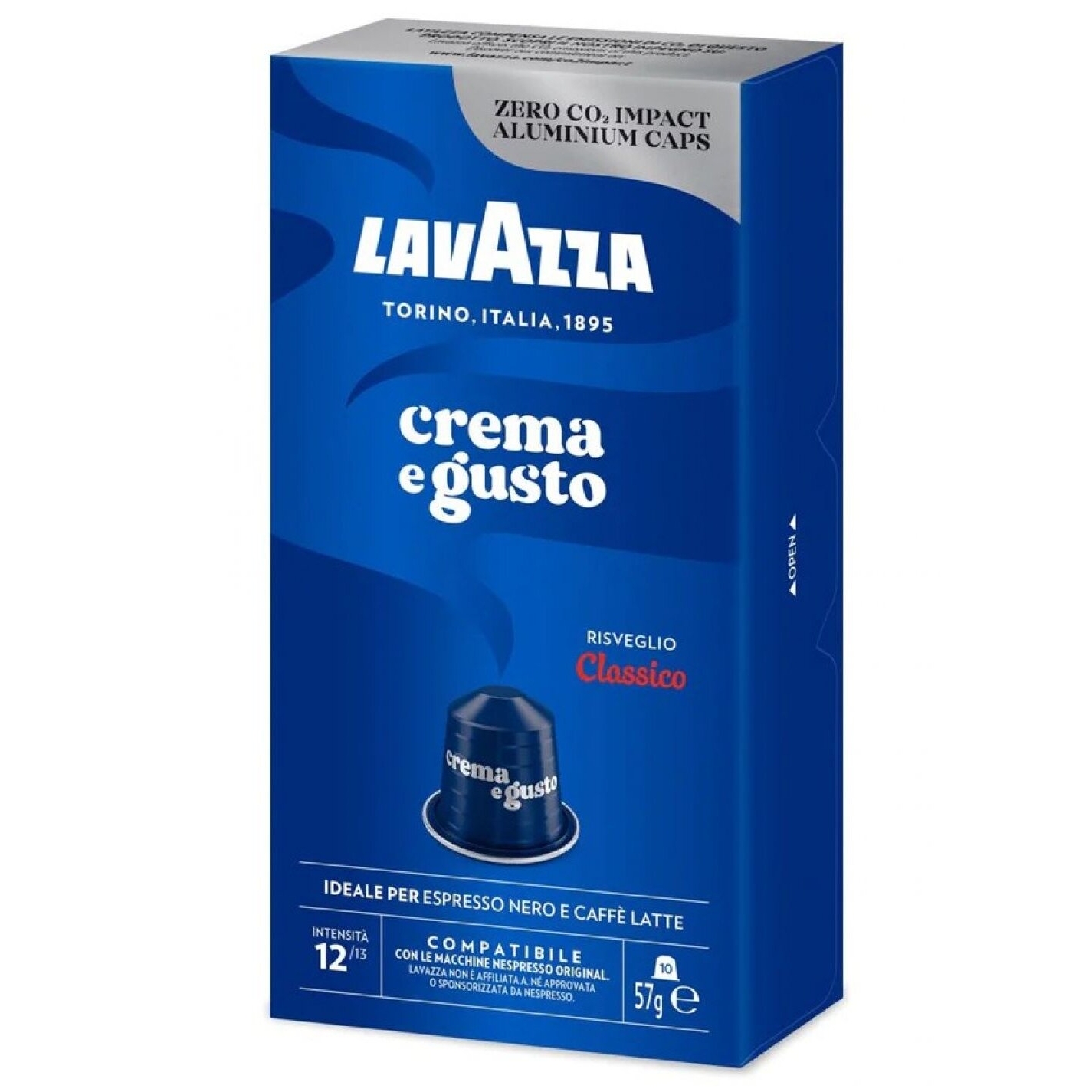 Kavos kapsulės suderinamos su Nespresso® Lavazza Crema e Gusto Classico 10 vnt.