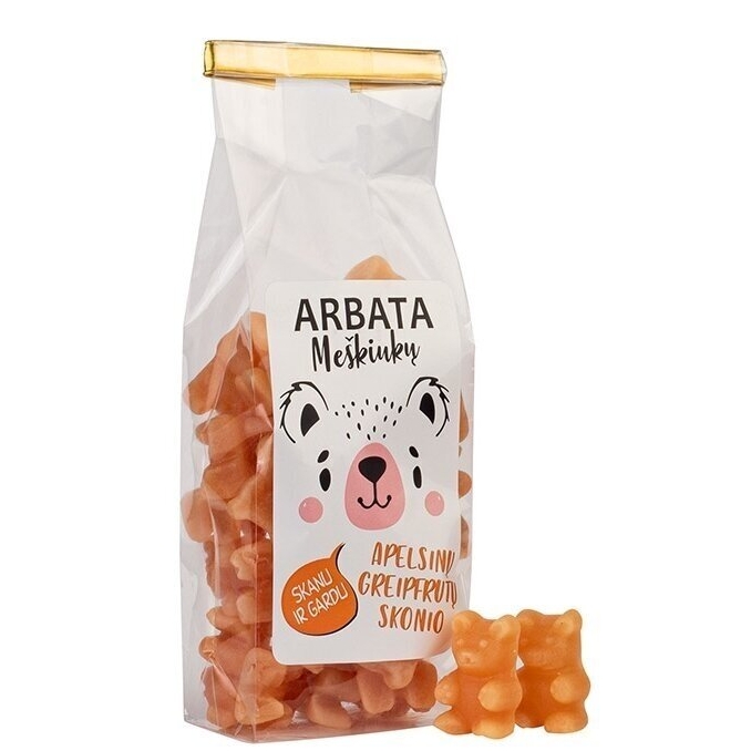 Tirpi arbata Meškiukas apelsinų-greipfrutų skonio, 125 g