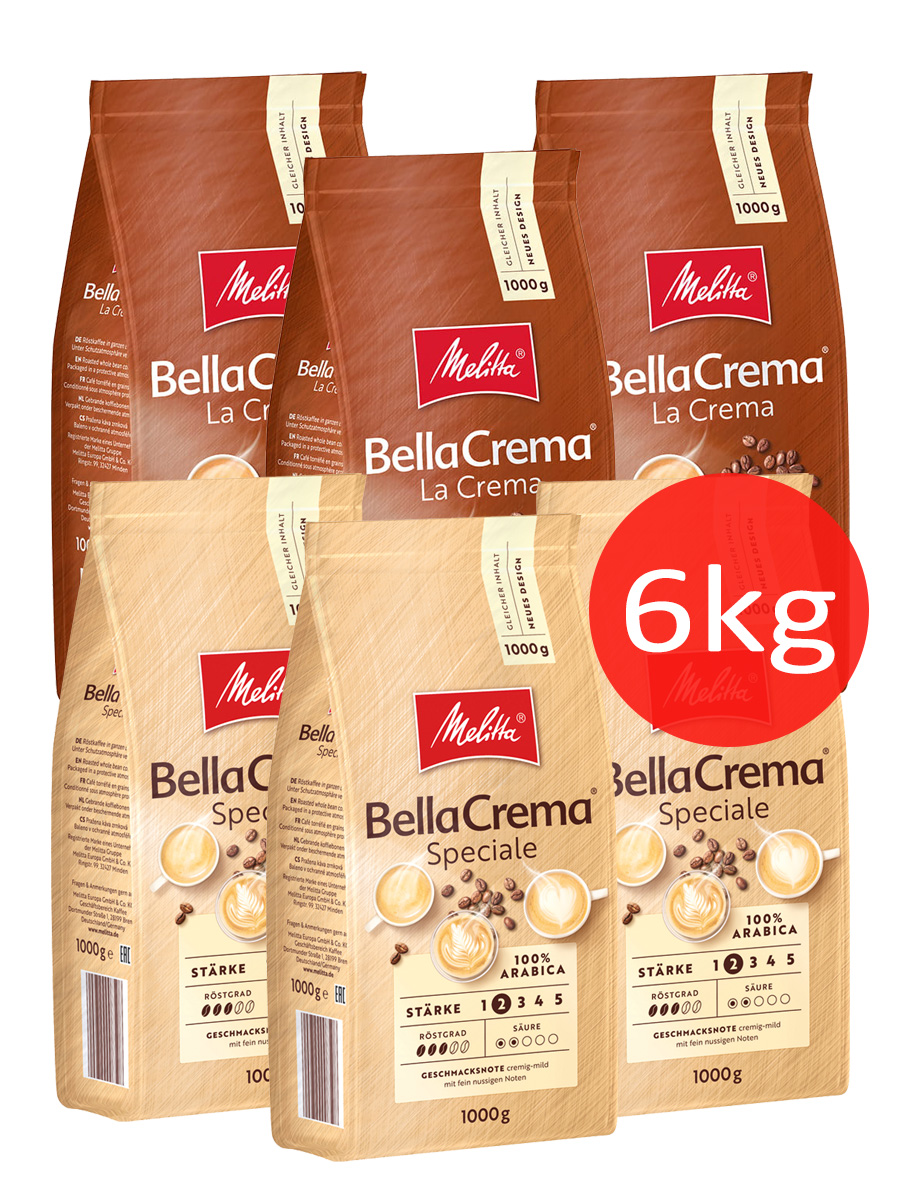 Kavos pupelės Melitta BellaCrema 2x3, 6 kg