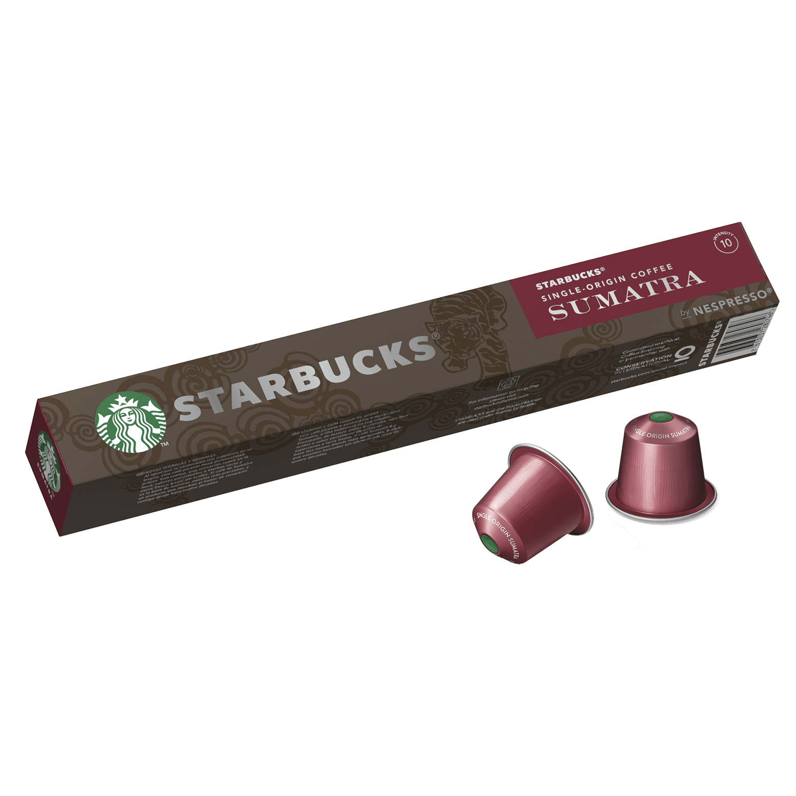 Kavos kapsulės, suderinamos su Nespresso® Starbucks Single Origin Sumatra 10 vnt.