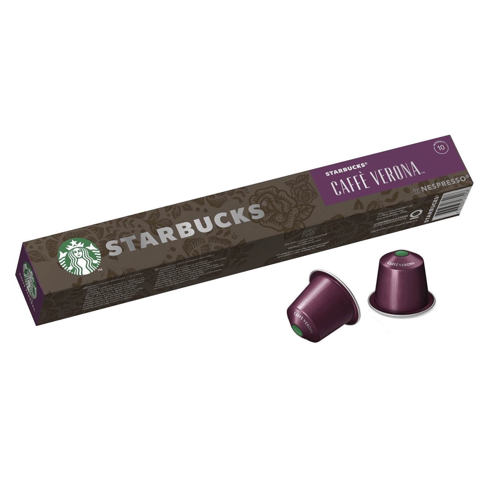 Kavos kapsulės, suderinamos su Nespresso® Starbucks Caffe Verona 10 vnt.