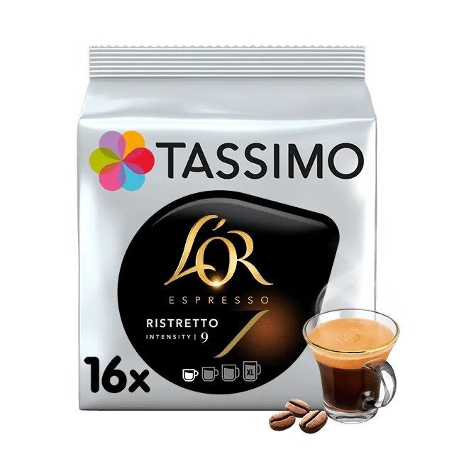 Kavos kapsulės L'OR Tassimo Espresso Ristretto 16 kap.