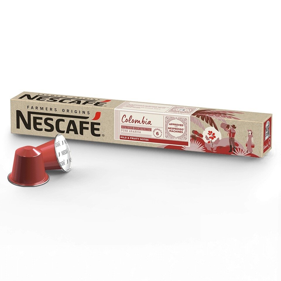 Kavos kapsulės be kofeino suderinamos su Nespresso® NESCAFÉ® Colombia Decaffeinato 10 vnt. (geriausia iki 2025 02 07)