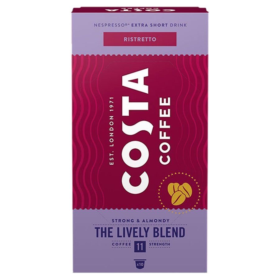 Kavos kapsulės suderinamos su Nespresso® Costa Lively Blend Ristretto 10 vnt.