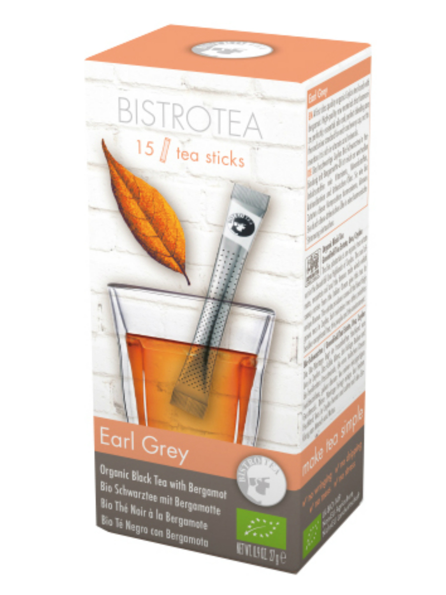 Juodoji arbata BistroTea Earl Grey 15 vnt. lazdelių