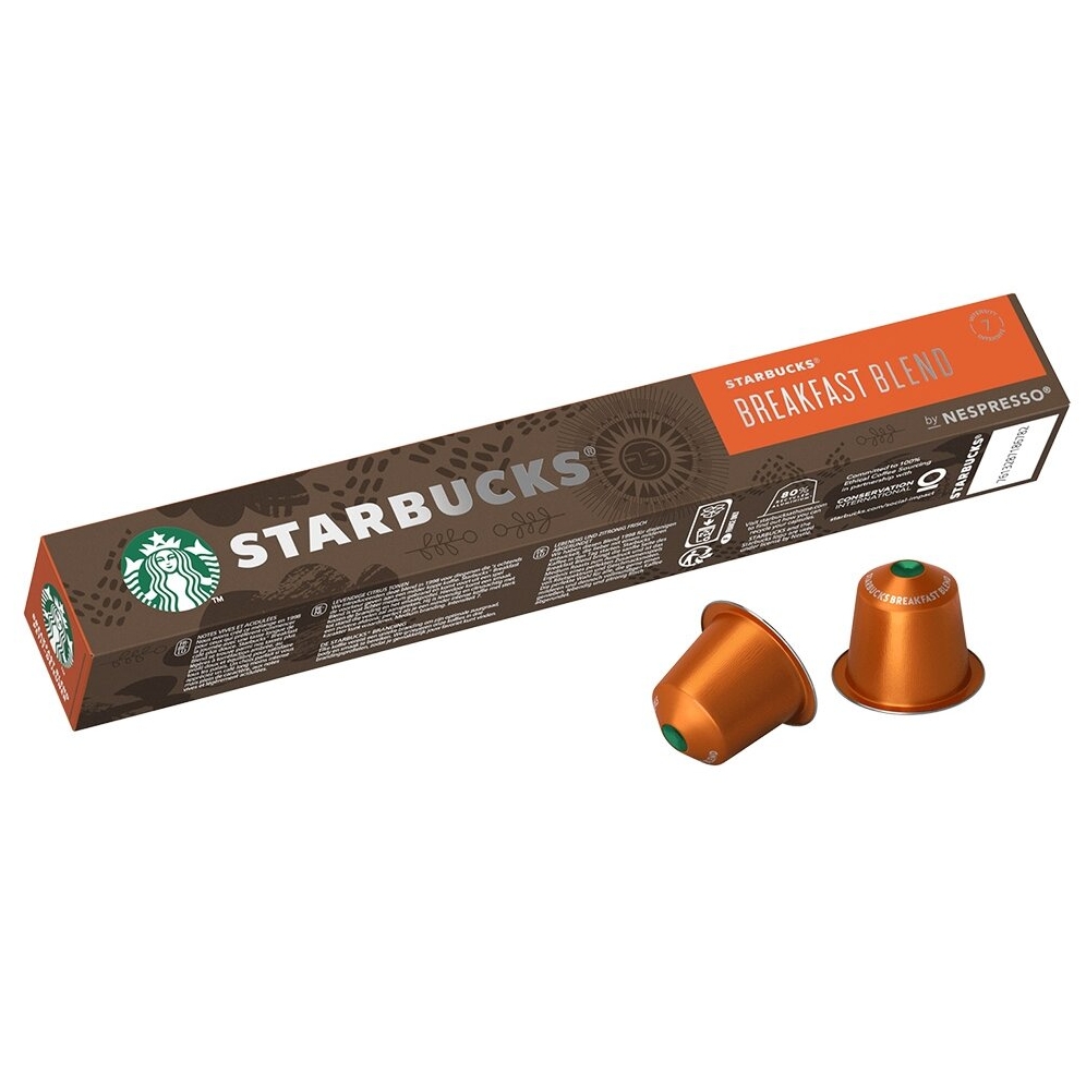 Kavos kapsulės, suderinamos su Nespresso® Starbucks Breakfast Blend 10 vnt.