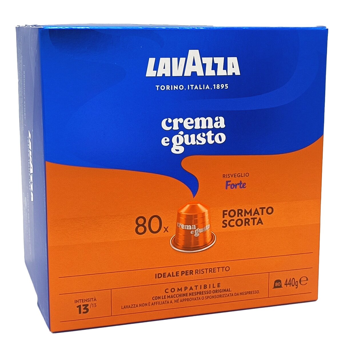 Kavos kapsulės suderinamos su Nespresso® Lavazza Crema e Gusto Forte 80 vnt.