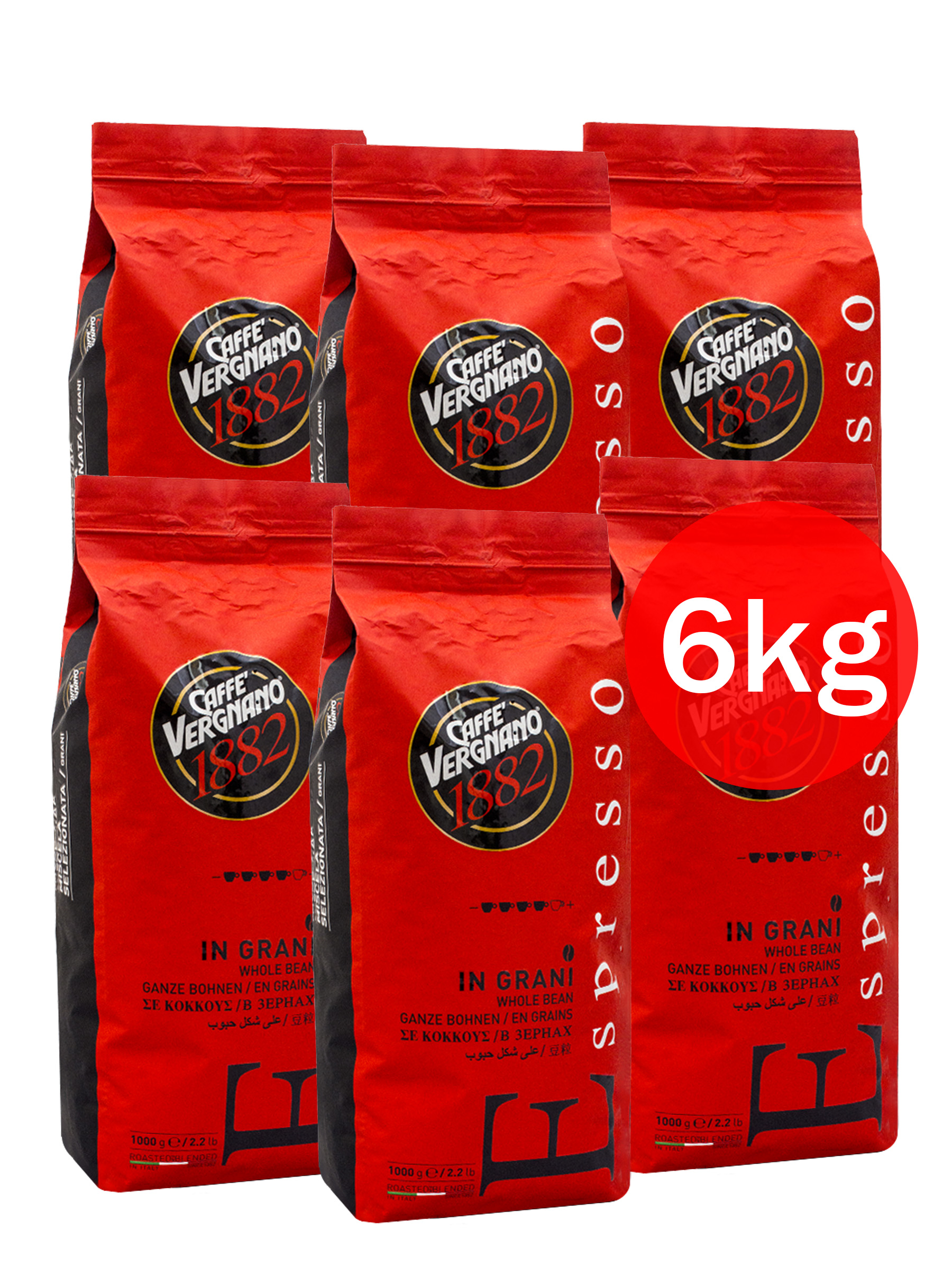 Kavos pupelės Vergnano Espresso Bar, 6 kg