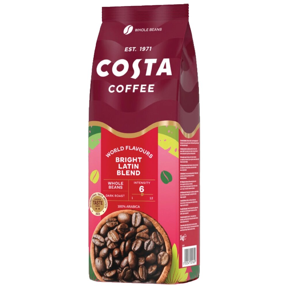 Kavos pupelės Costa Bright Latin Blend, 1 kg