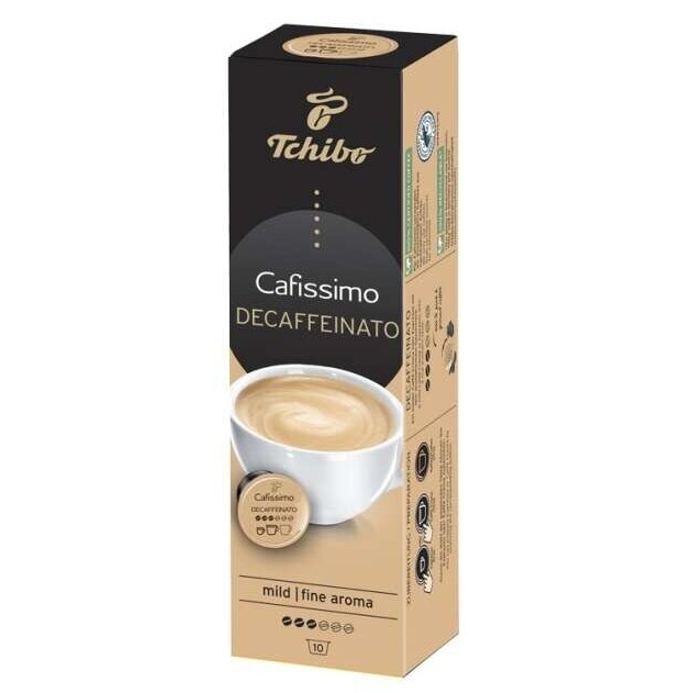 Kavos kapsulės be kofeino Tchibo Cafissimo Decaffeinato, 10 kap.