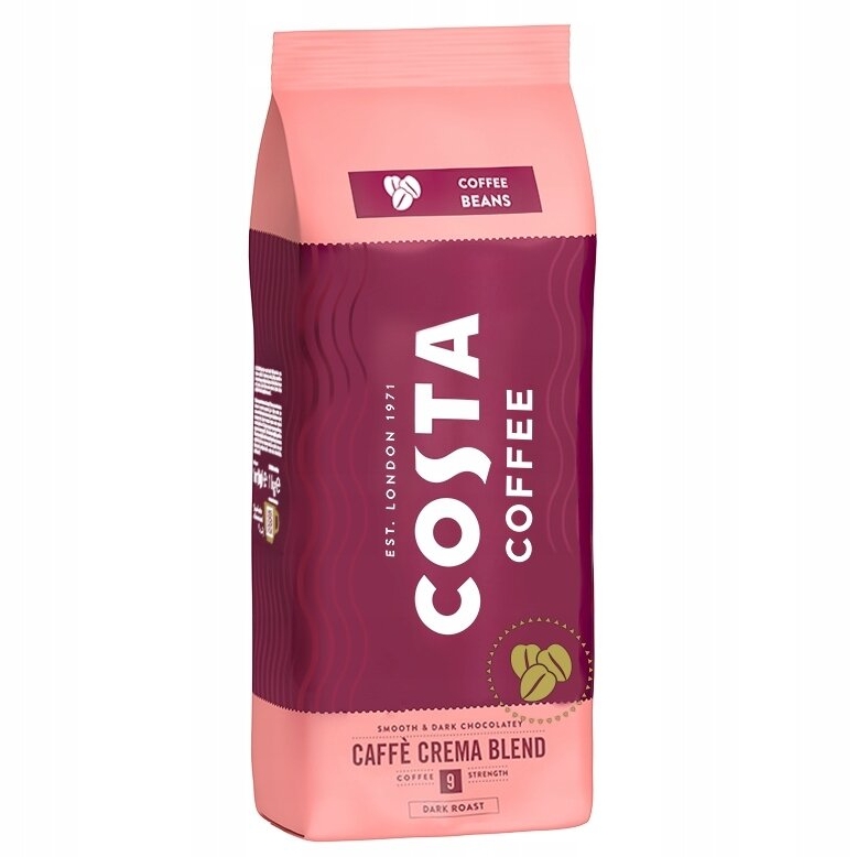 Kavos pupelės Costa Caffe Crema Blend, 1 kg