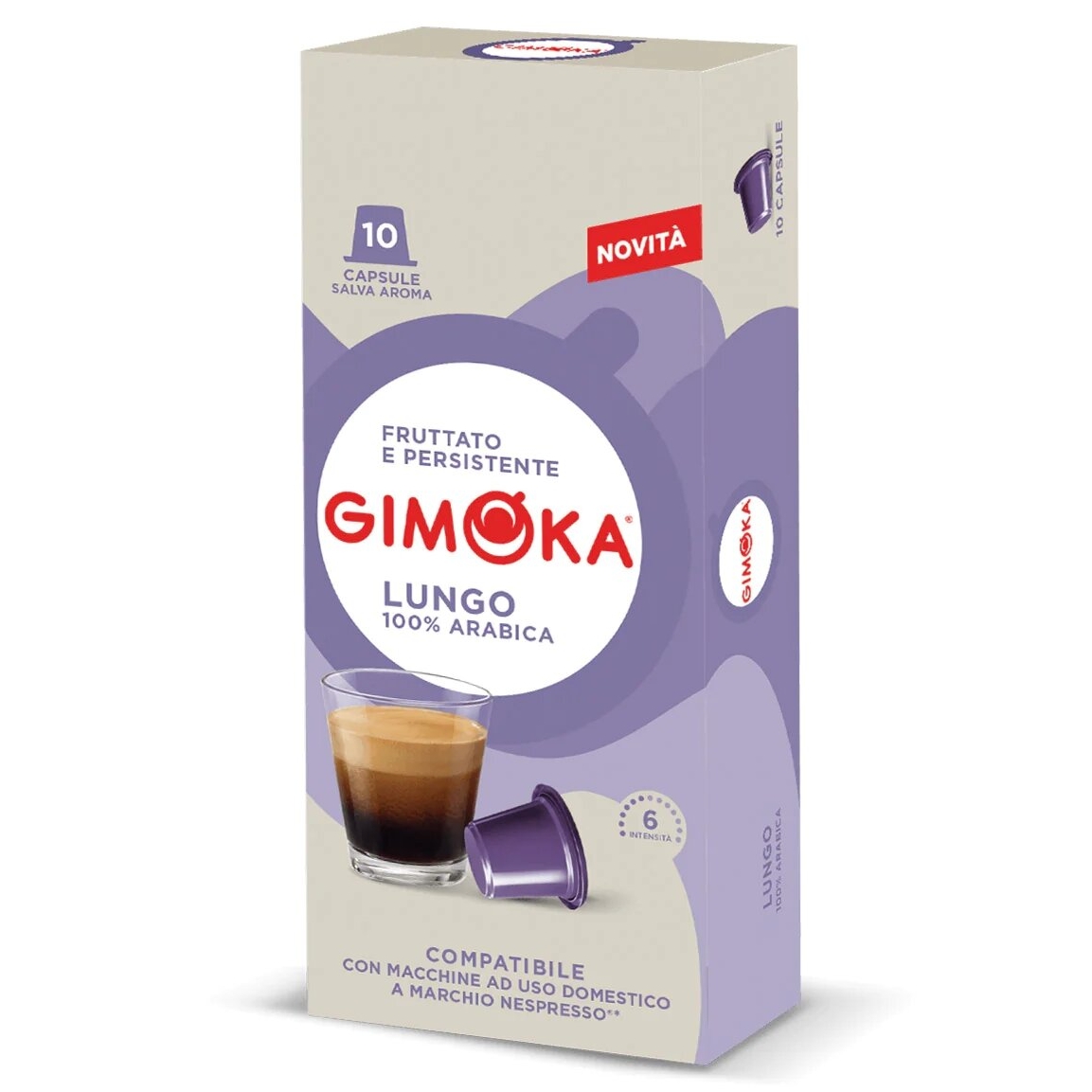 Kavos kapsulės, suderinamos su Nespresso® Gimoka Lungo 10 vnt.