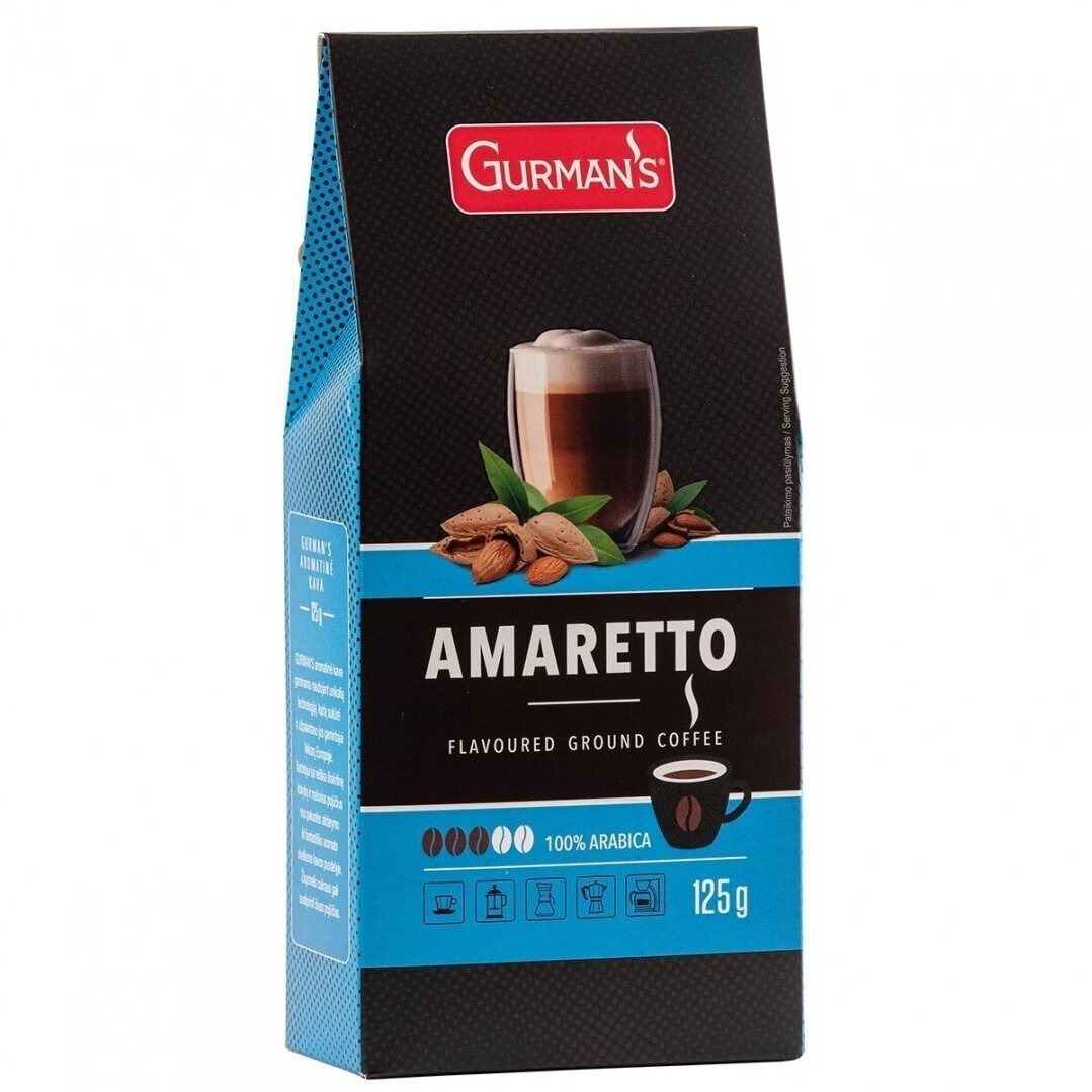 Aromatinė malta kava Gurman's Amareto skonio, 125 g