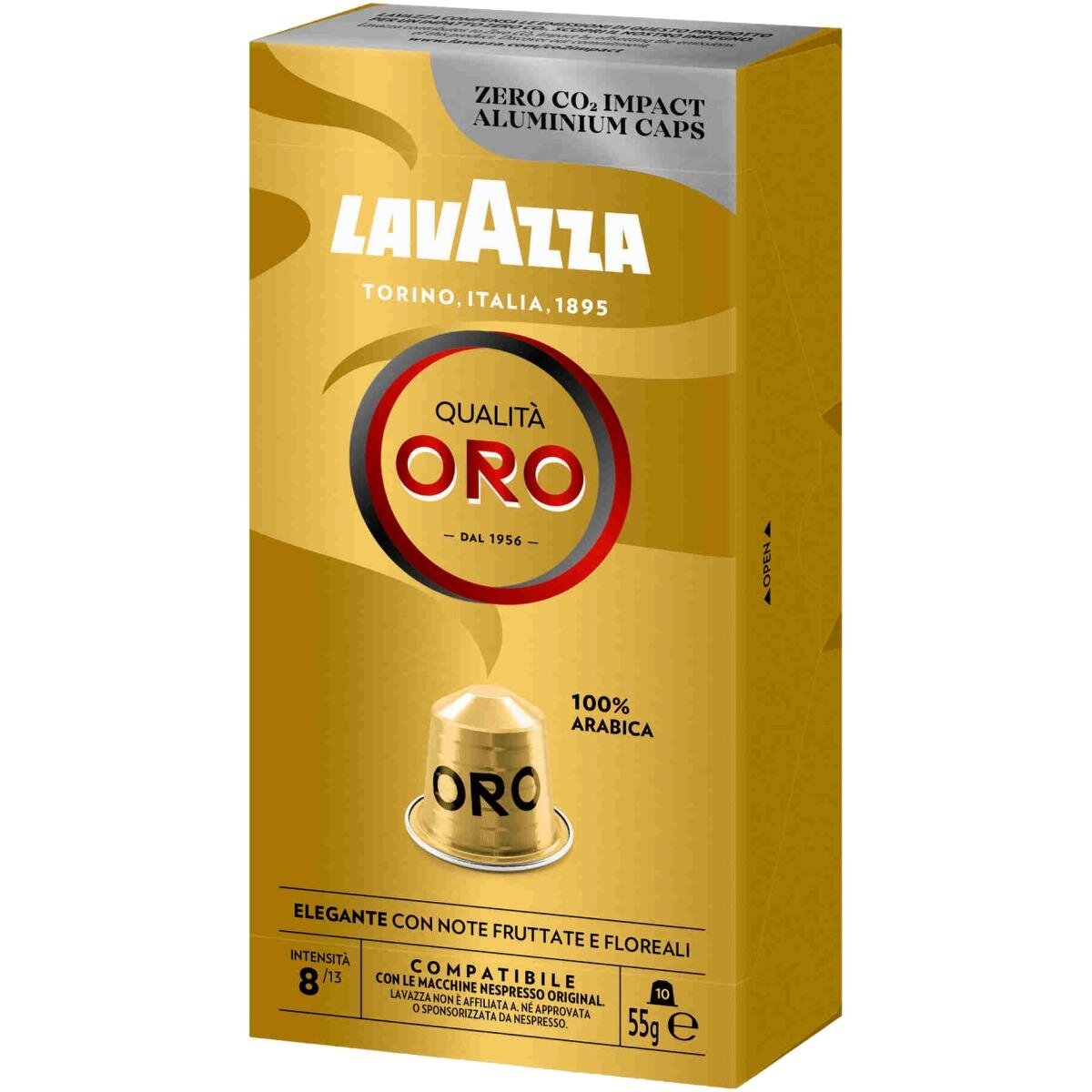 Kavos kapsulės, suderinamos su Nespresso® Lavazza Qualita ORO 10 vnt.