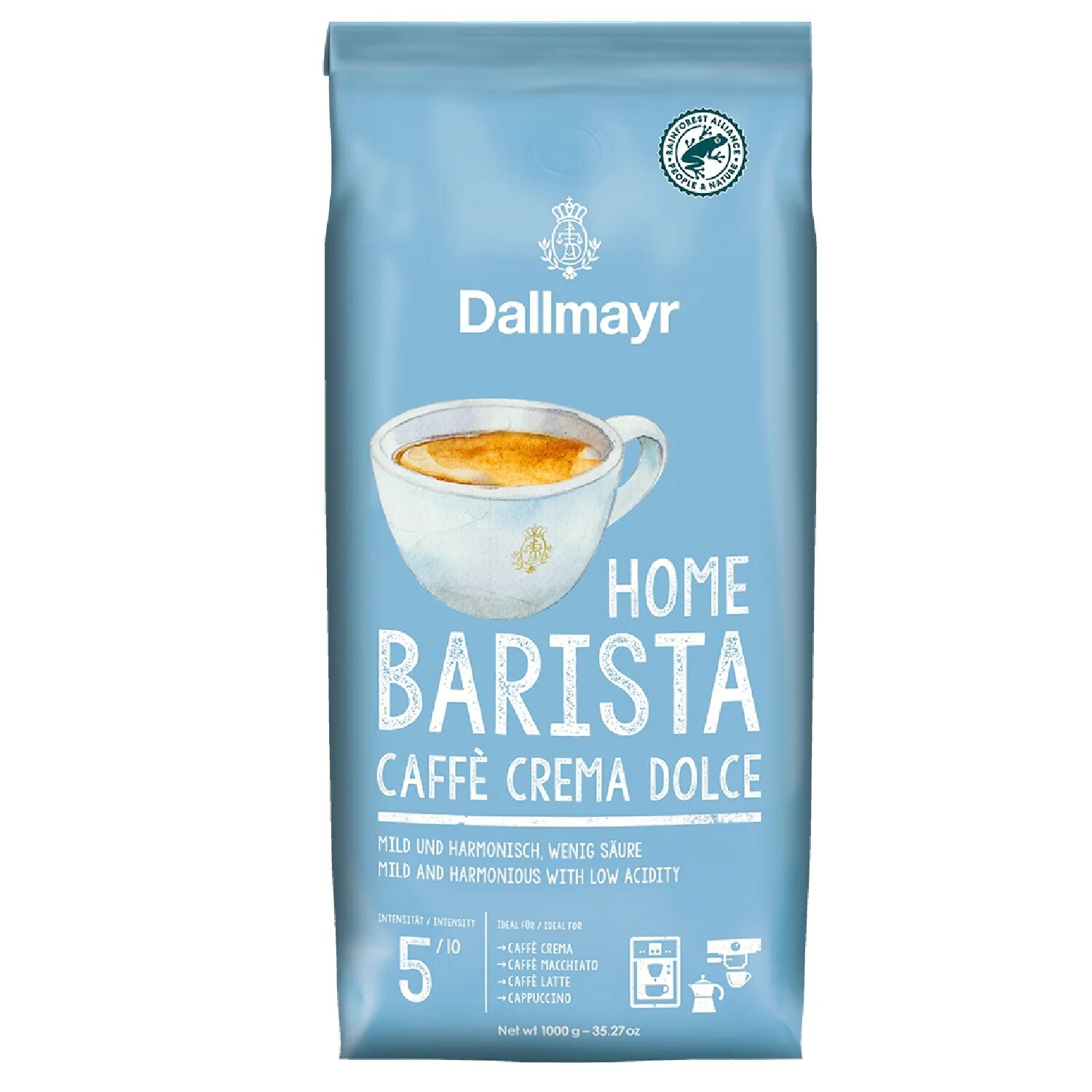 Kavos pupelės Dallmayr Barista Caffe Crema Dolce, 1 kg