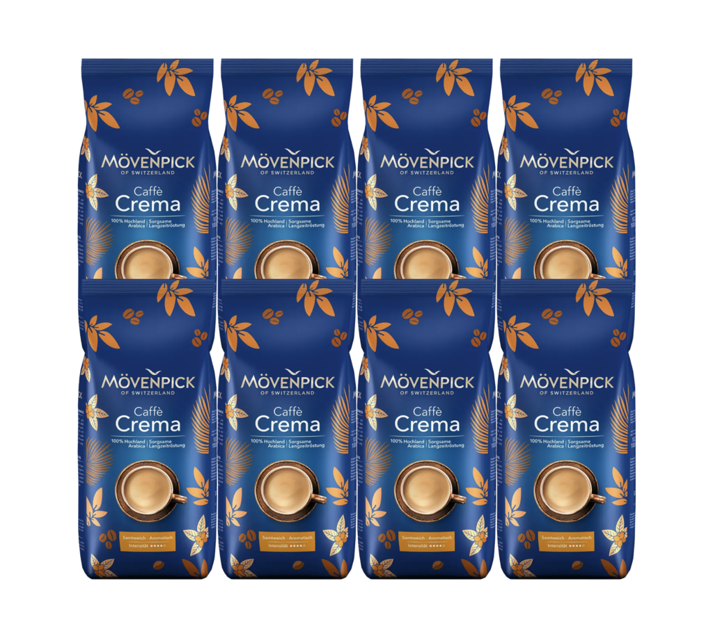 Movenpick Caffè Crema pupelės (8vnt)