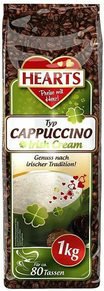 HEARTS Cappuccino Irish Cream gėrimas, 1kg