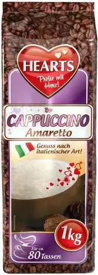 HEARTS Cappuccino Amaretto gėrimas, 1kg