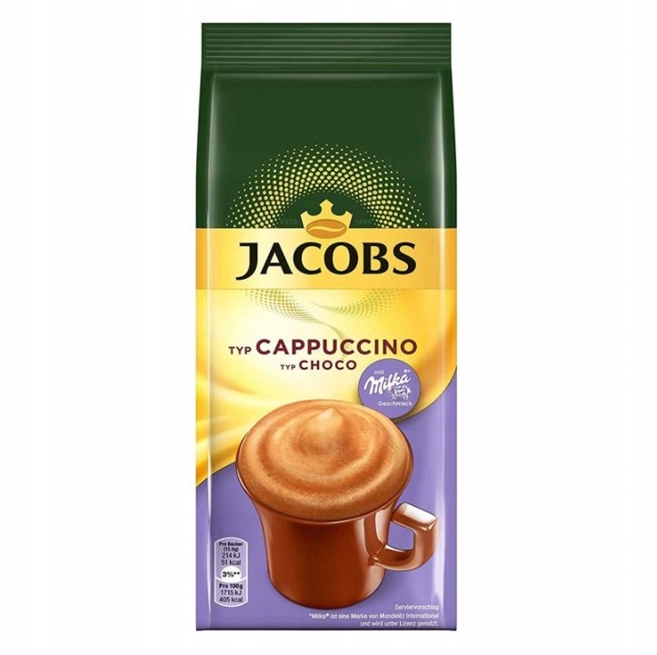 Tirpi kava Jacobs Cappuccino Choco Milka 500g