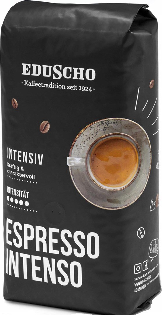 TCHIBO EDUSCHO ESPRESSO INTENSO kavos pupelių 1000G