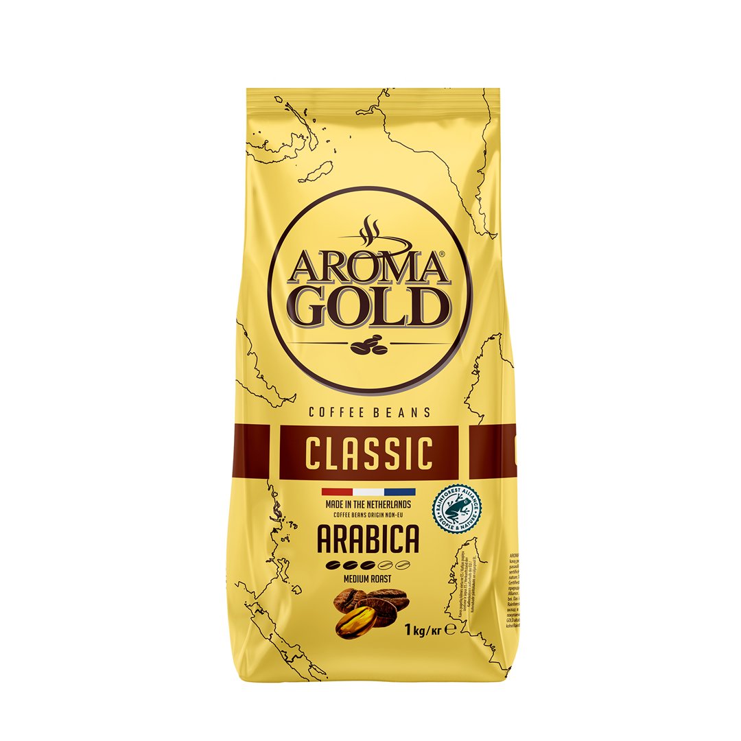 Kavos pupelės AROMA GOLD Classic 1 kg.