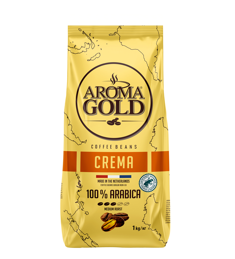 Kavos pupelės AROMA GOLD Crema 1 kg.