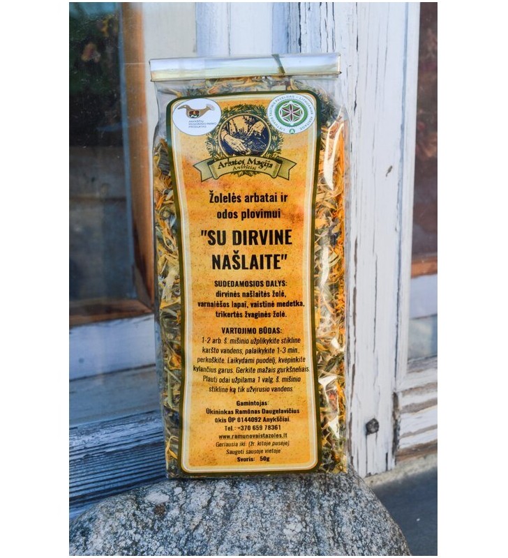 ŽOLELĖS ARBATAI IR ODOS PLOVIMUI ,,SU DIRVINE NAŠLAITE"