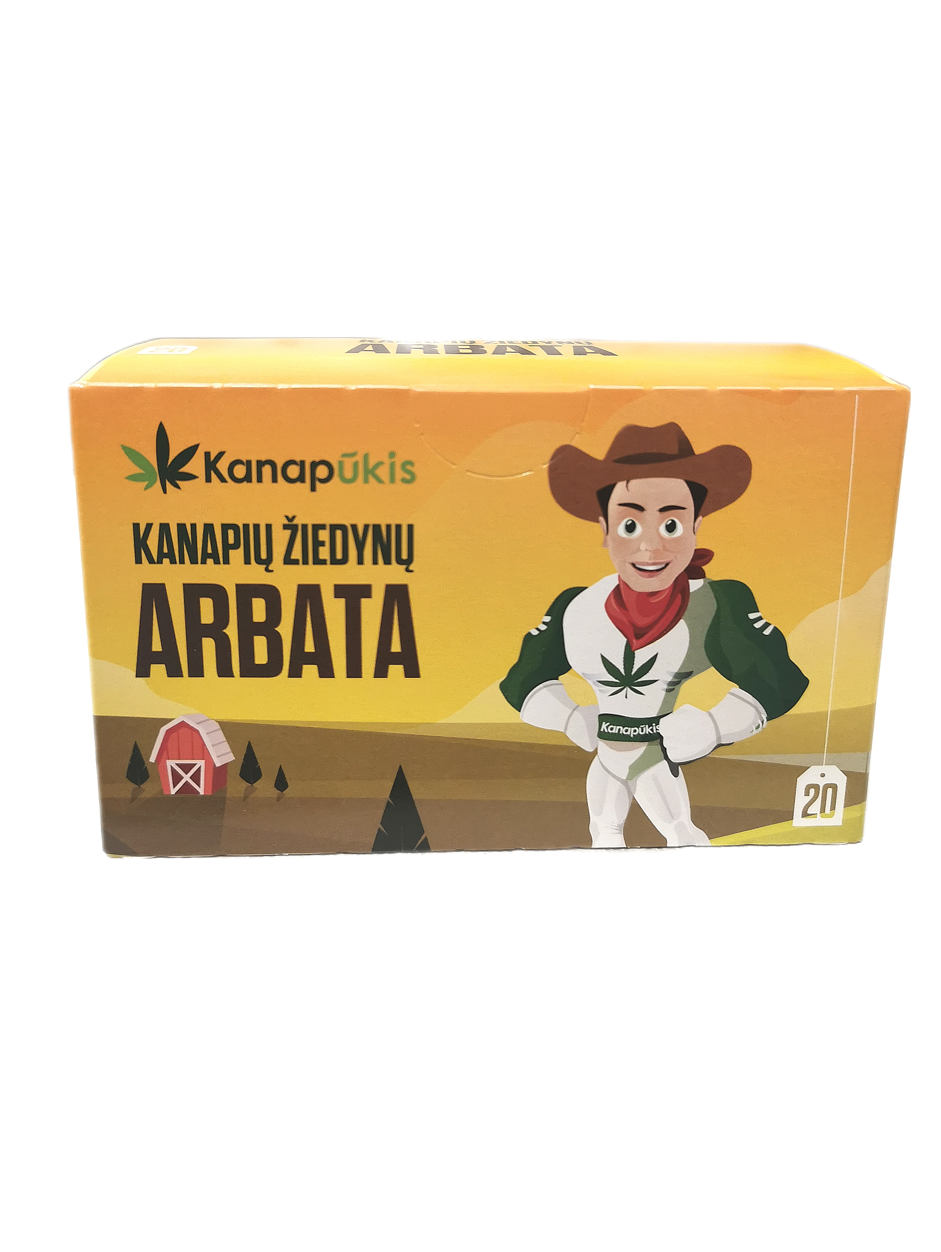 Kanapių žiedynų arbata pakeliuose