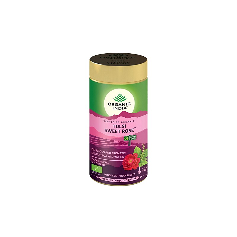 Ekologiška arbata "Tulsi Sweet Rose" ORGANIC INDIA, 100 g