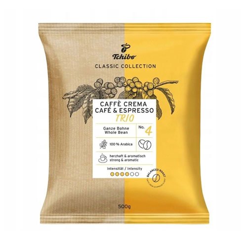 Kavos pupelės TCHIBO CAFFE CREMA TRIO, 500 g