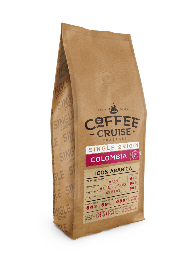 Kavos pupelės COFFEE CRUISE Columbia 1 kg.