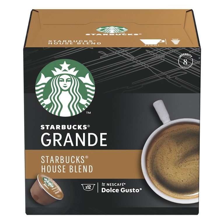 2 vnt | Kavos kapsulės STARBUCKS Dolce Gusto HouseBlend Grande, 12 kapsulių, 102 g,