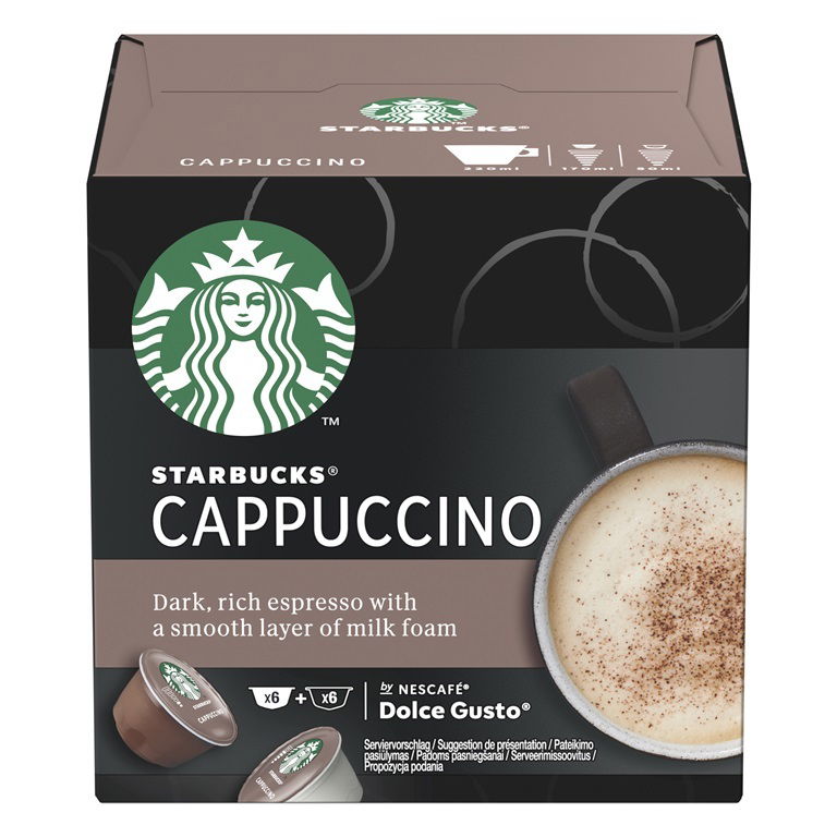 2 vnt | Kavos kapsulės STARBUCKS Dolce Gusto Cappuccino, 12 kapsulių, 120 g