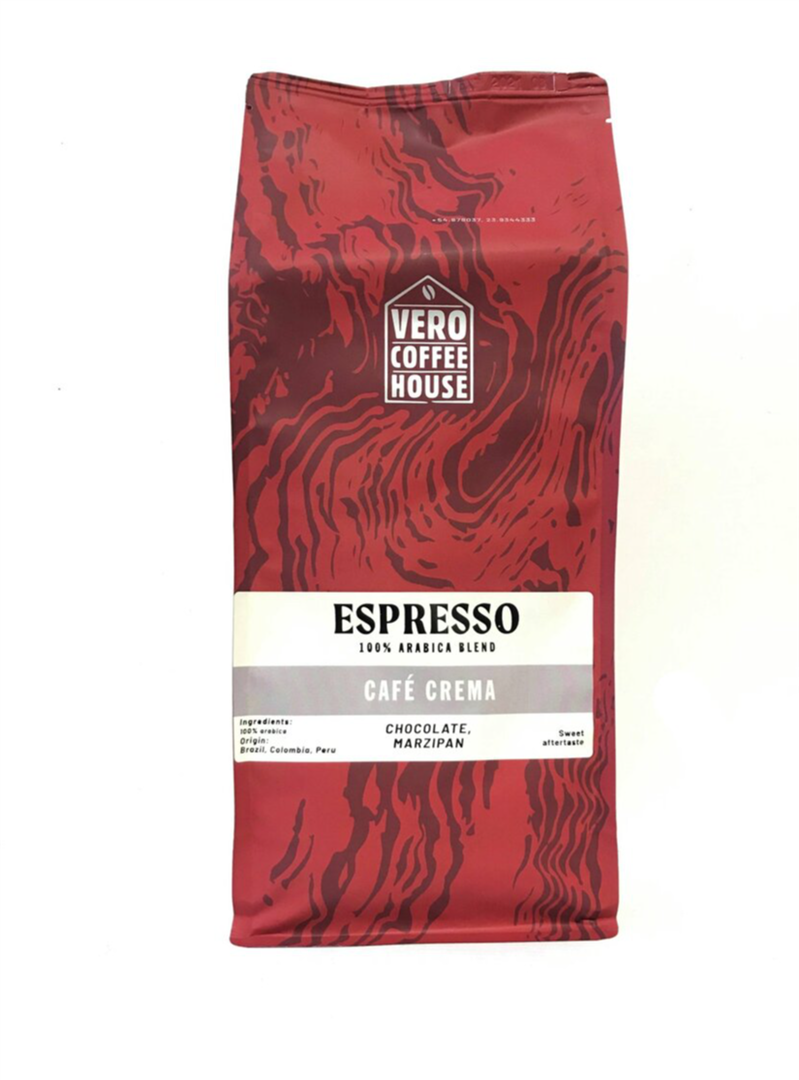 Kavos pupelės VERO COFFEE Cafe Crema, 1kg