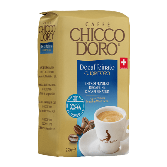 Kavos pupelės be kofeino Chicco d’Oro Cuor d’Oro Decaffeinato, 250 g