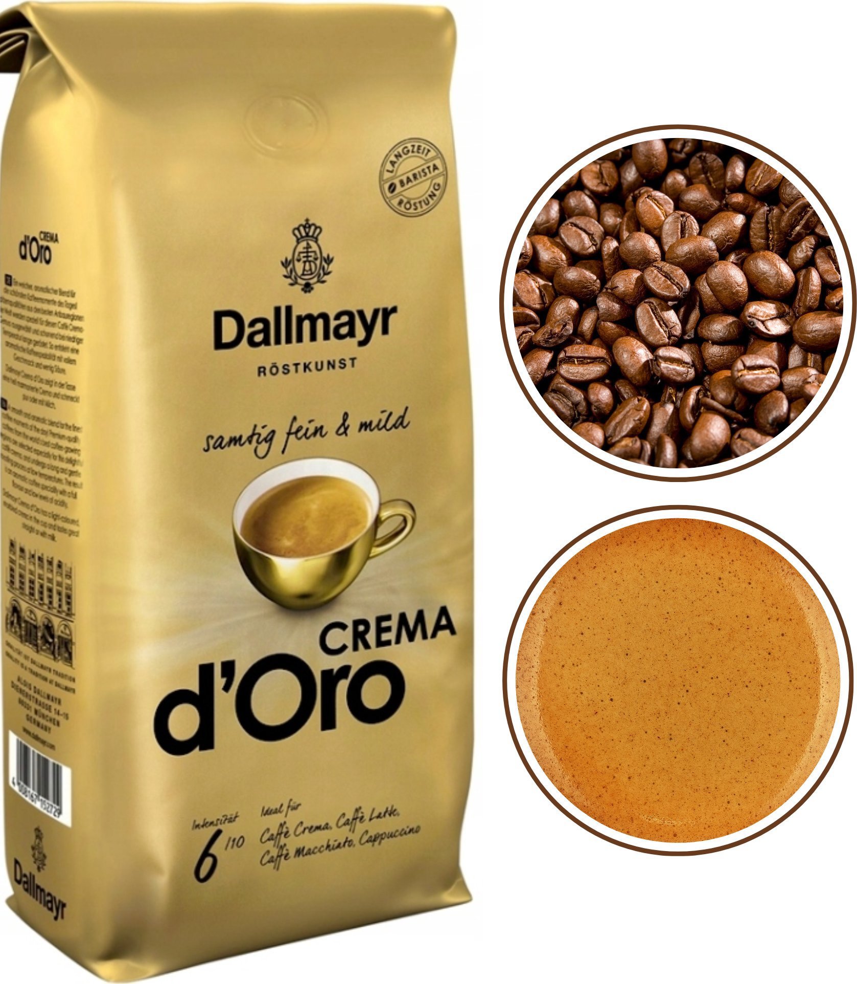 Grain coffee Dallmayr Crema D'Oro 1 kg