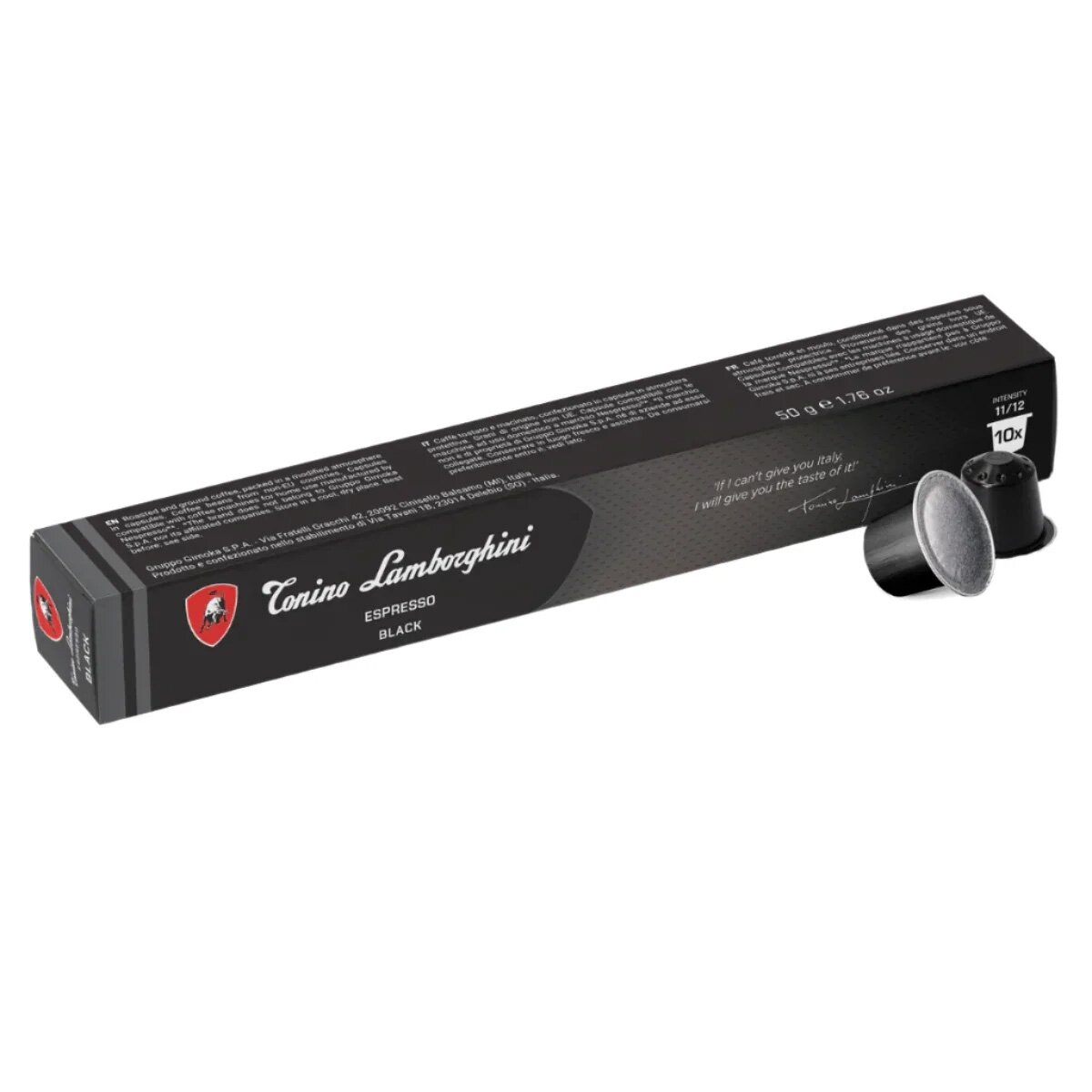 Kavos kapsulės suderinamos su Nespresso® Tonino Lamborghini Black 10 vnt.