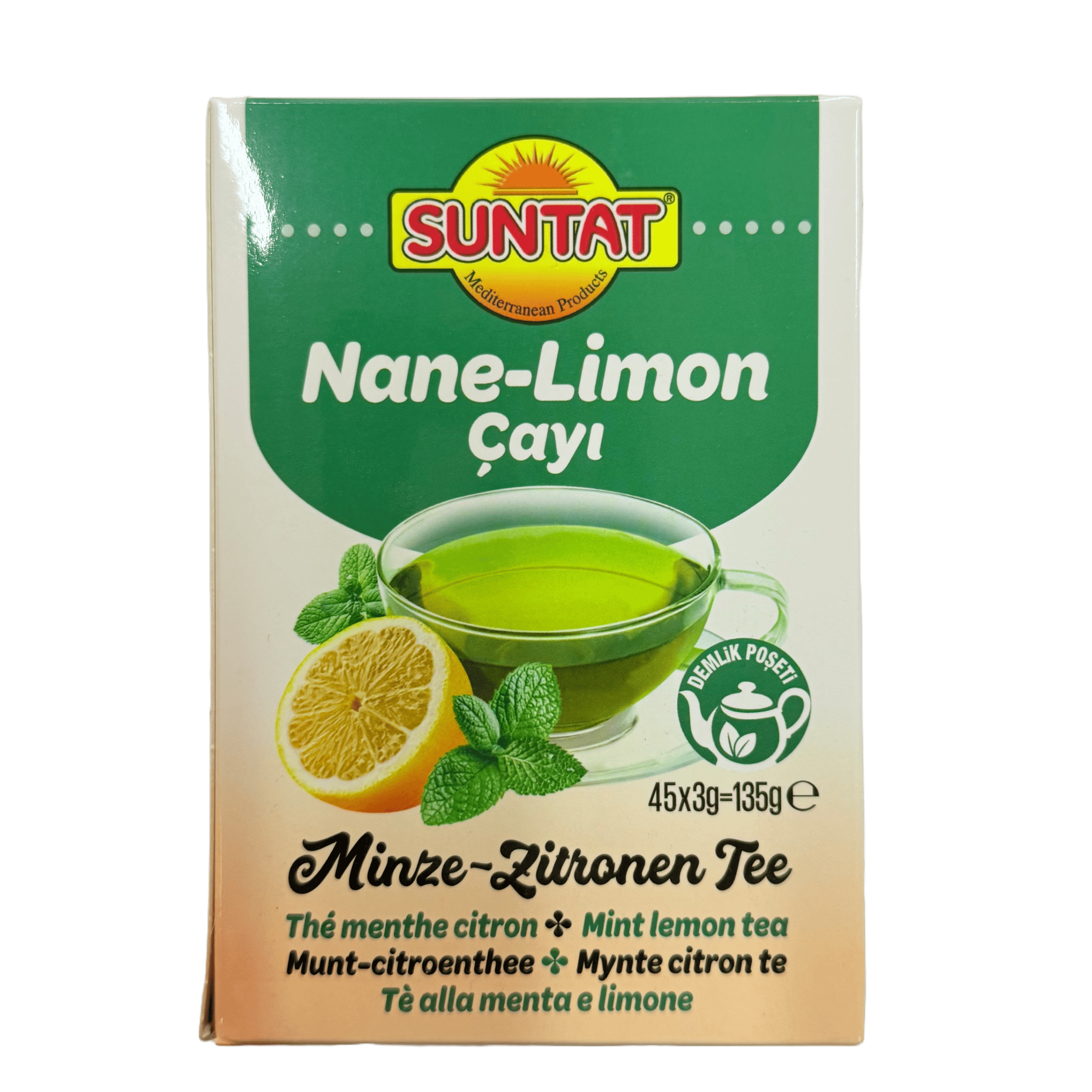 Mėtų - citrinų arbata pakeliais SUNTAT, 45x3g