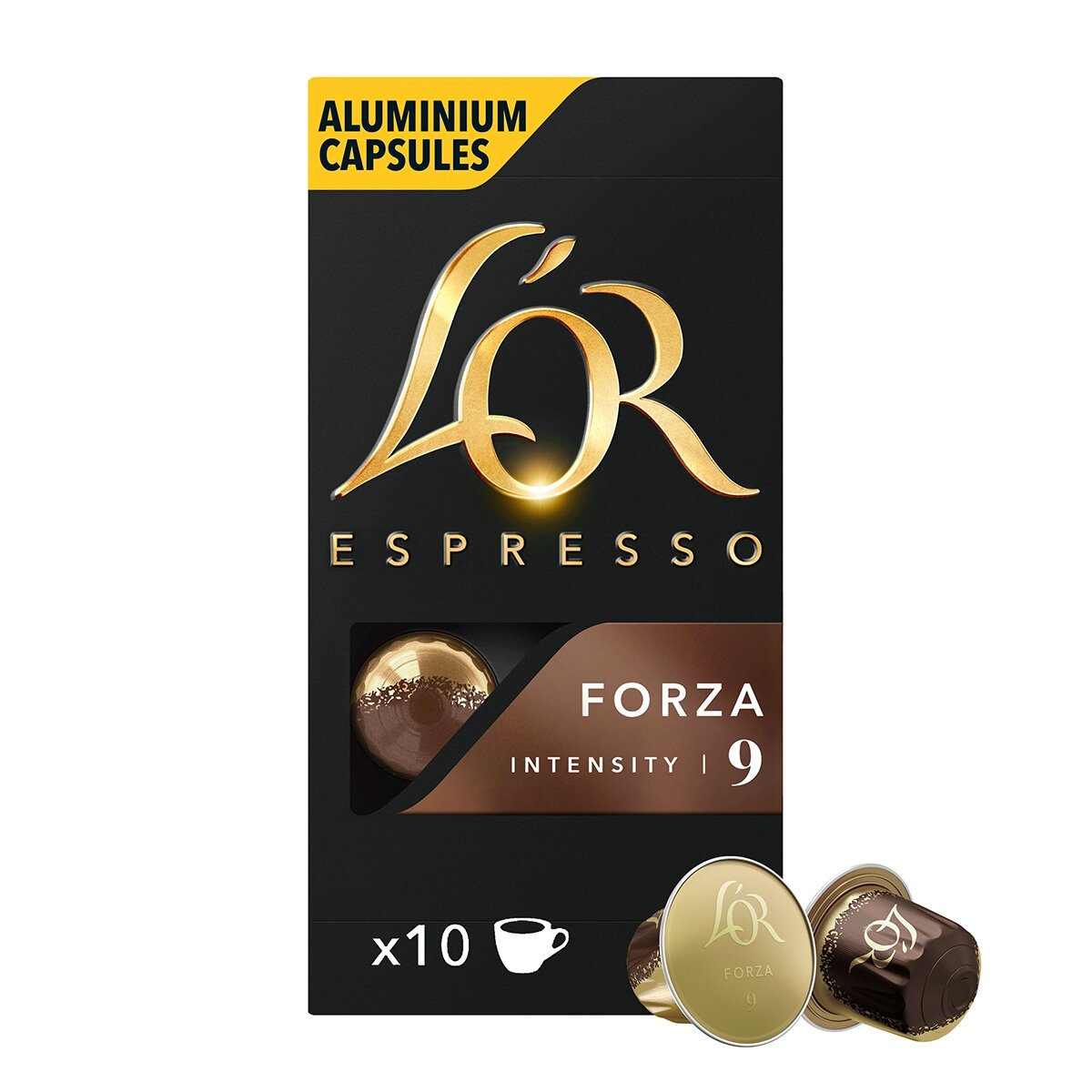 Kavos kapsulės suderinamos su Nespresso® L'OR FORZA, 10 vnt.