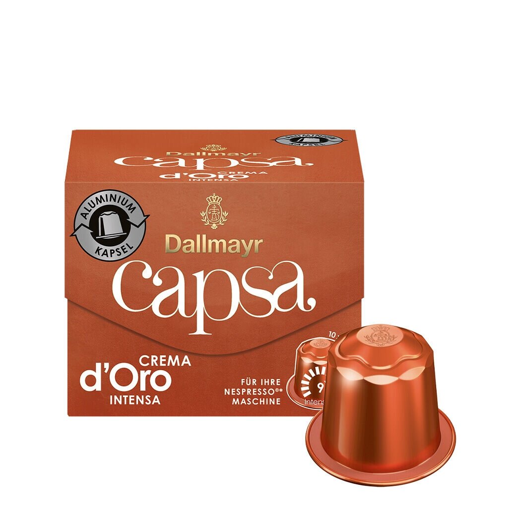 Kavos kapsulės suderinamos su Nespresso® Dallmayr capsa Crema d'Oro Intensa, 10 vnt.