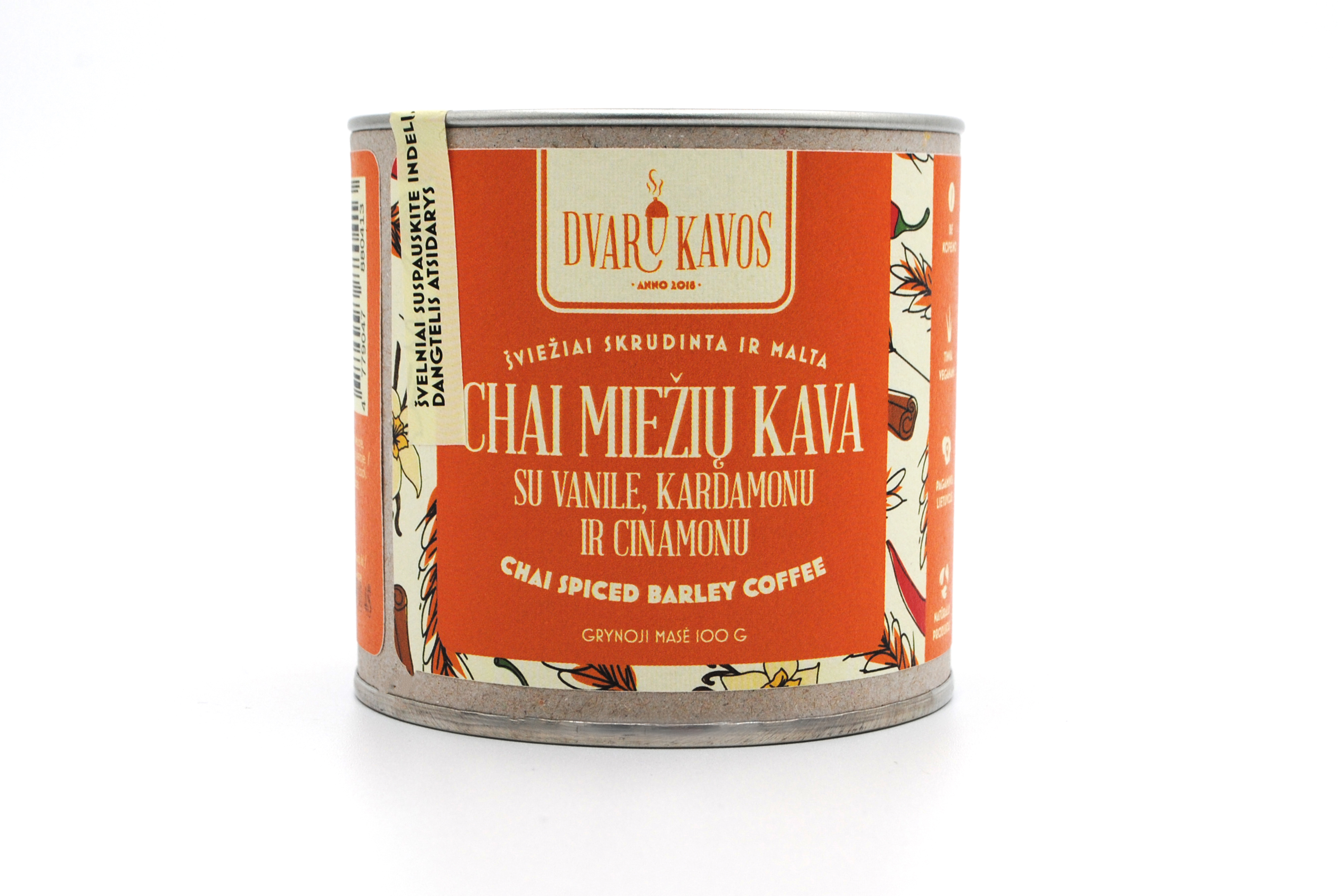 Dvaro kavos prieskoninė Chai miežių kava 100g