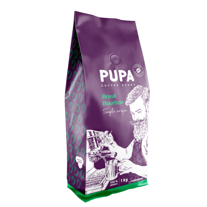 Kavos pupelės Pupa Brasil Yellow Bourbon 1kg.