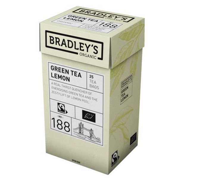 Bradley’s žalioji arbata su citrina, 25pak.