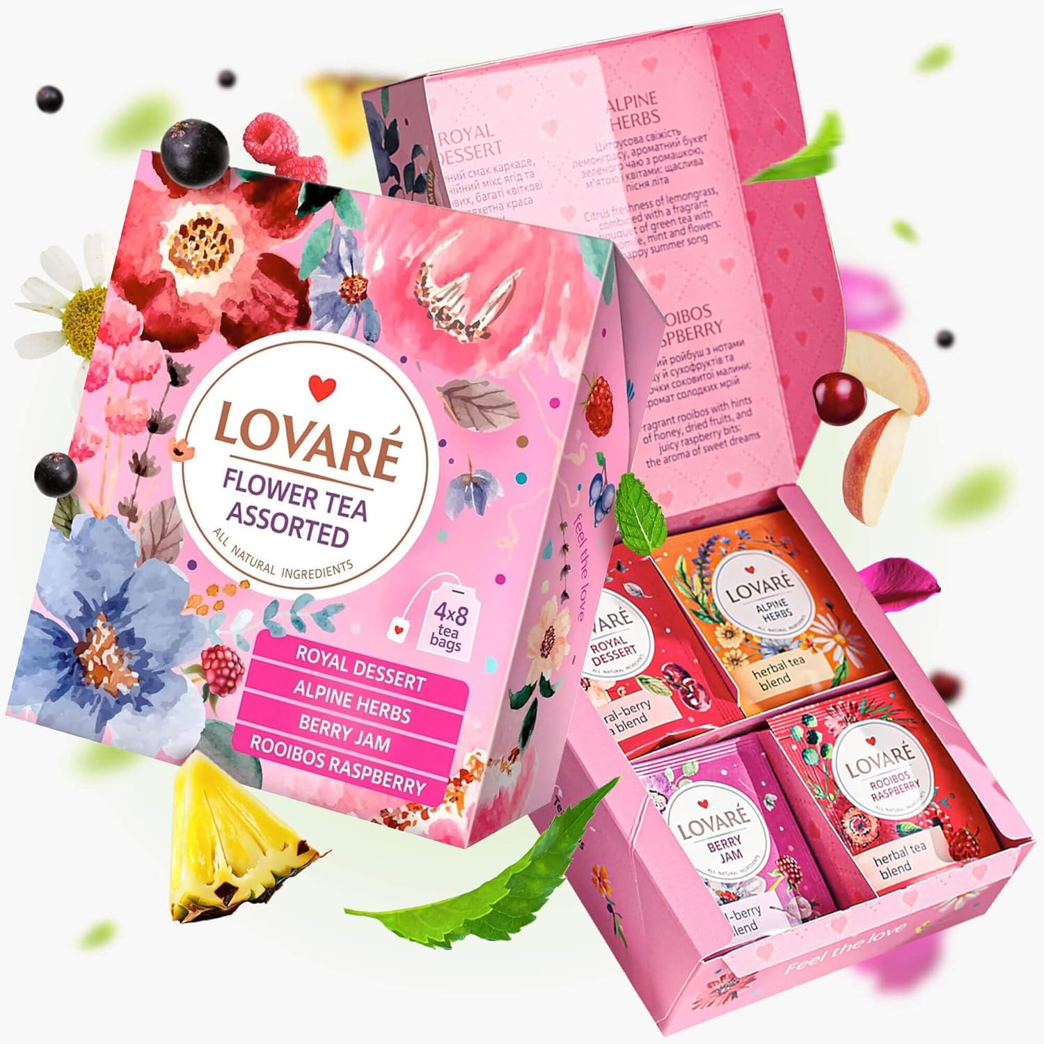 LOVARE Assorted flower tea 4×8 vnt