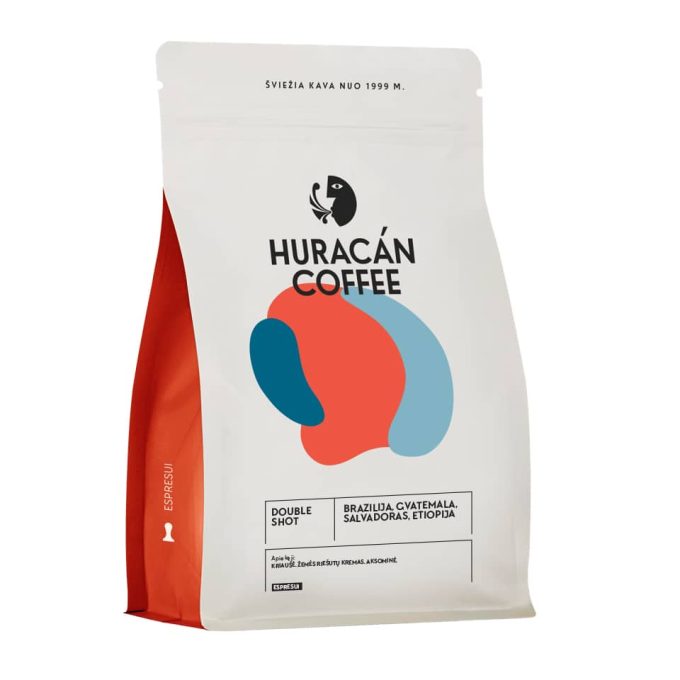 HURACAN COFFEE Double shot kavos pupelės, 350g